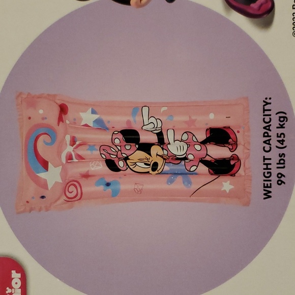 Disney Junior Minnie Mouse Swim Raft Float Floatie 41" x 19" Swimming Pool NIB - Picture 3 of 3